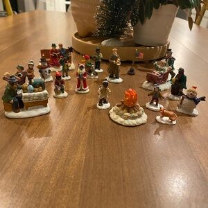 Lot of 18 Miniature Christmas Village Figurines
